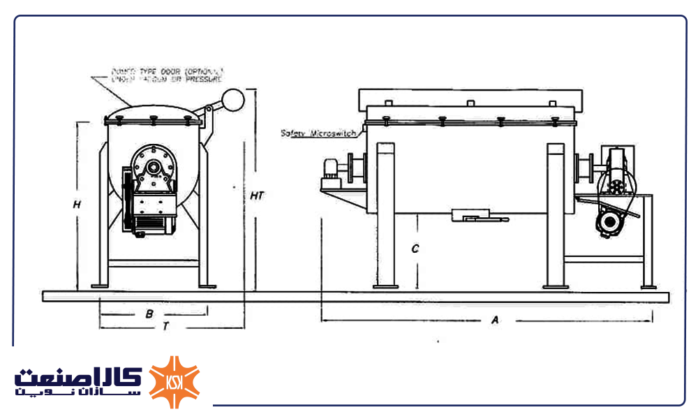 دستگاه میکسر پودر ریبون بلندر